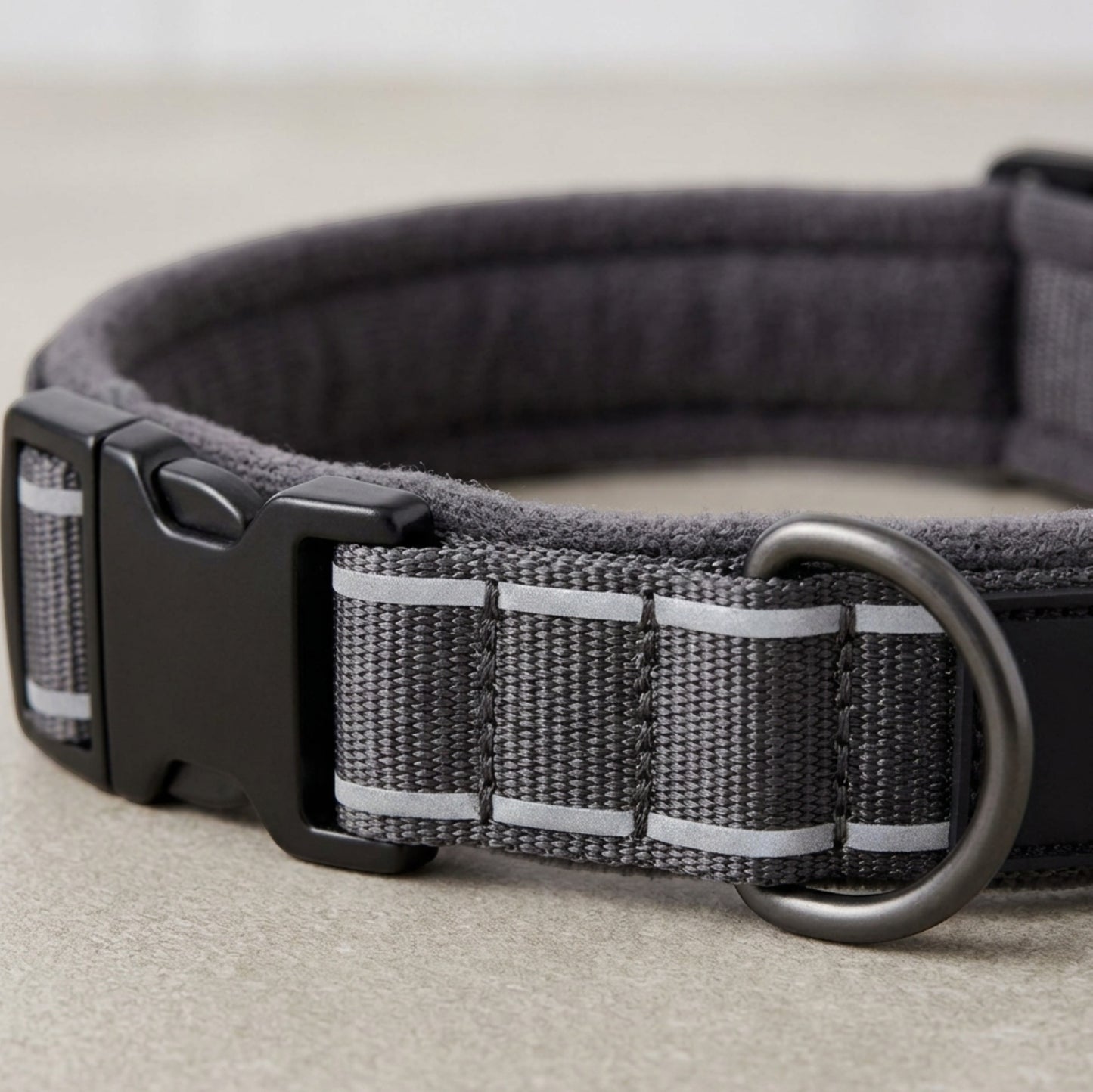 Paoth Padded Pet Collar Charcoal Reflective Large