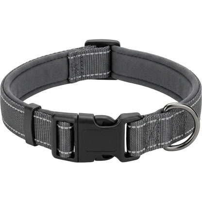 Paoth Padded Pet Collar Charcoal Reflective Large