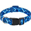 Paoth Patterned Pet Collar Blue Geo Small