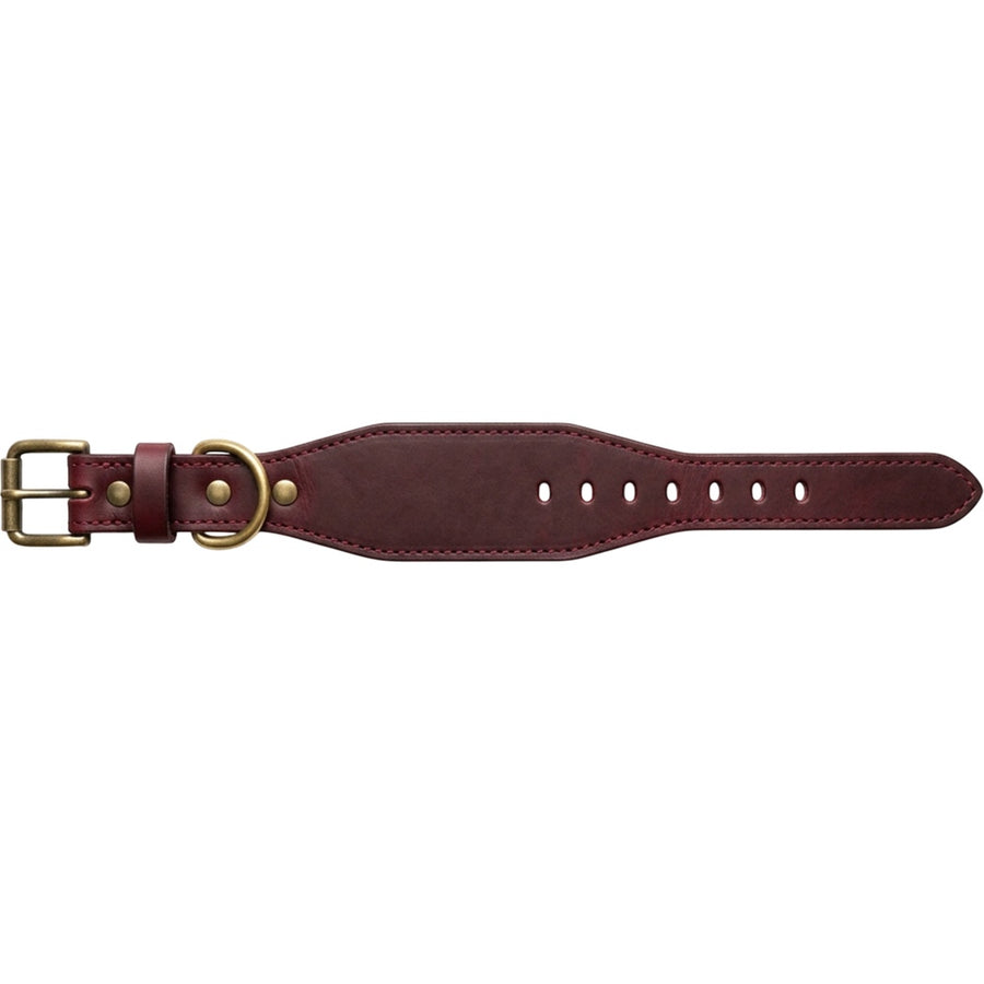 Paoth Tapered Leather Dog Collar 40–52 cm Burgundy